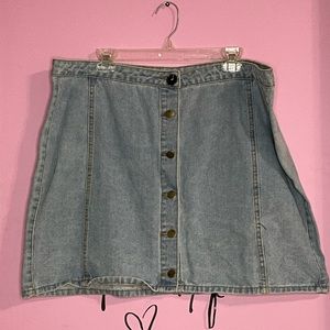 Denim mini skirt